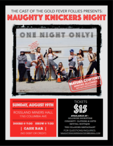 Naughty Knickers Night 2018 Poster